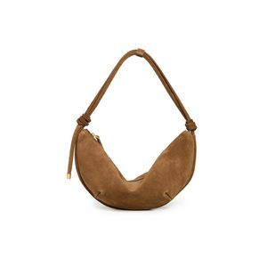 Suede Bolo Shoulder Bag, Aged Cognac, Brown, One Size Uwu :O